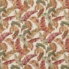 orange botanical printed fabric from Beaumont Textiles