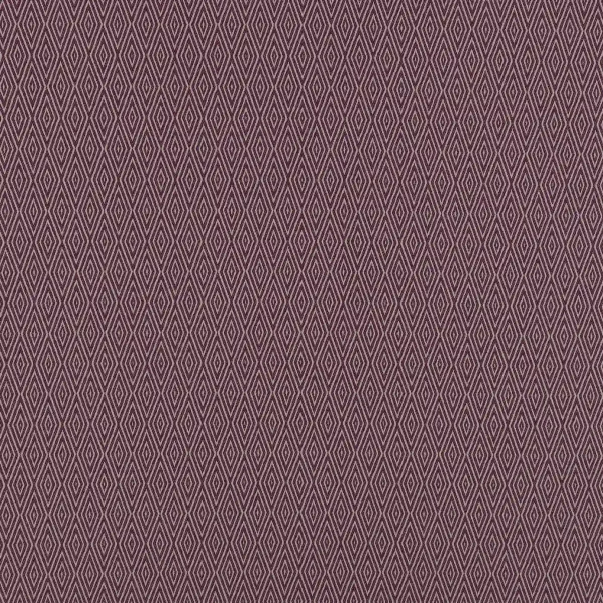 Nias Fabric - Plum by purple geometric woven fabric from Beaumont Textiles