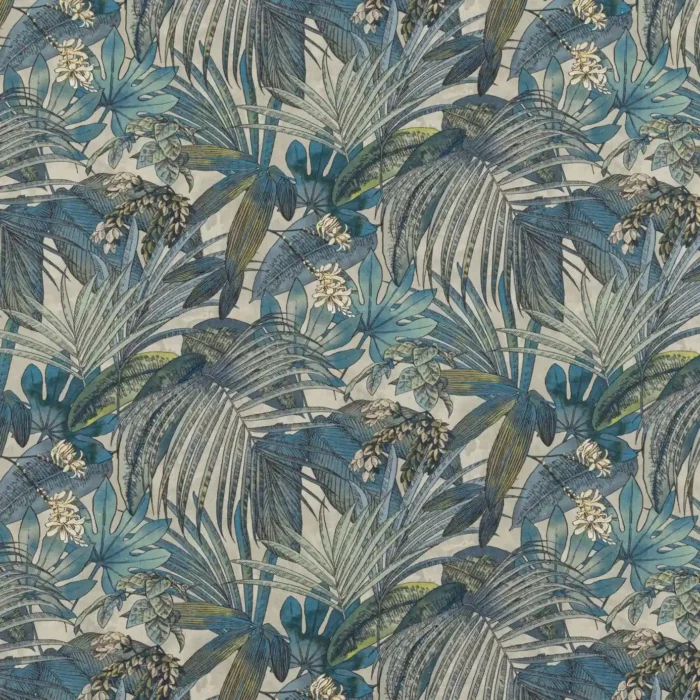Pandang Palm Fabric - Azure swatch