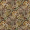 orange botanical printed fabric from Beaumont Textiles
