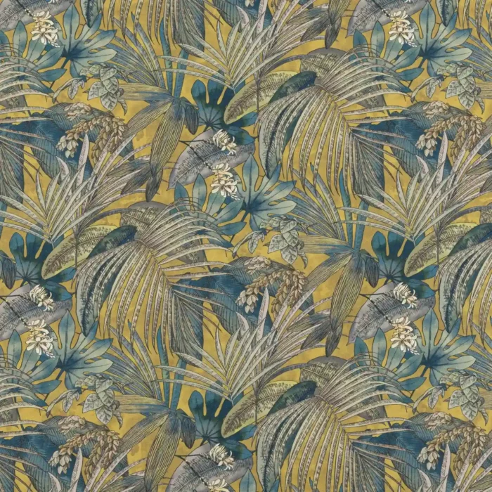 Pandang Palm Fabric - Mustard swatch