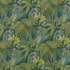 green botanical printed fabric from Beaumont Textiles