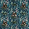 blue animal printed fabric from Beaumont Textiles