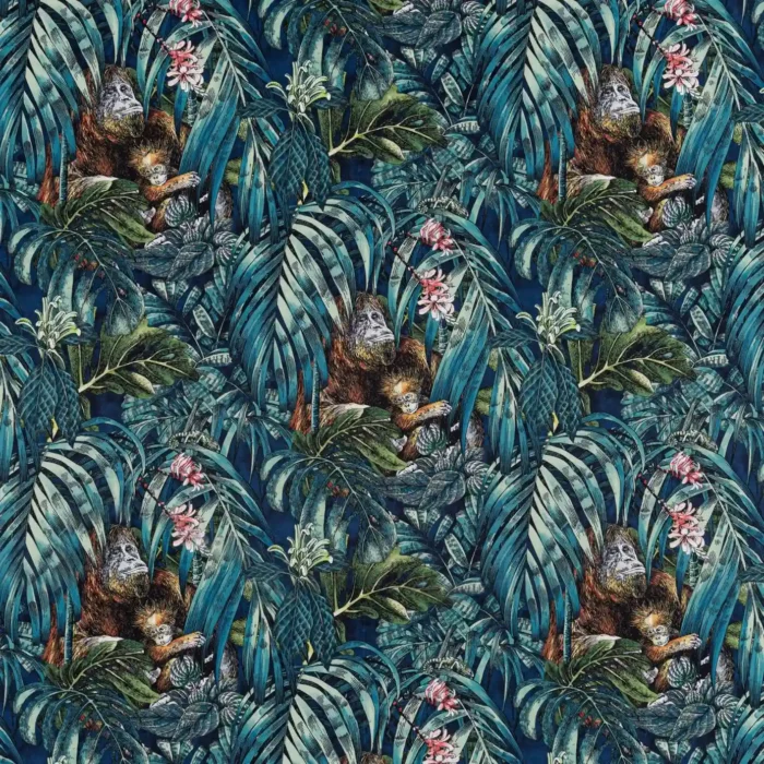 Sumatra Fabric - Indigo swatch