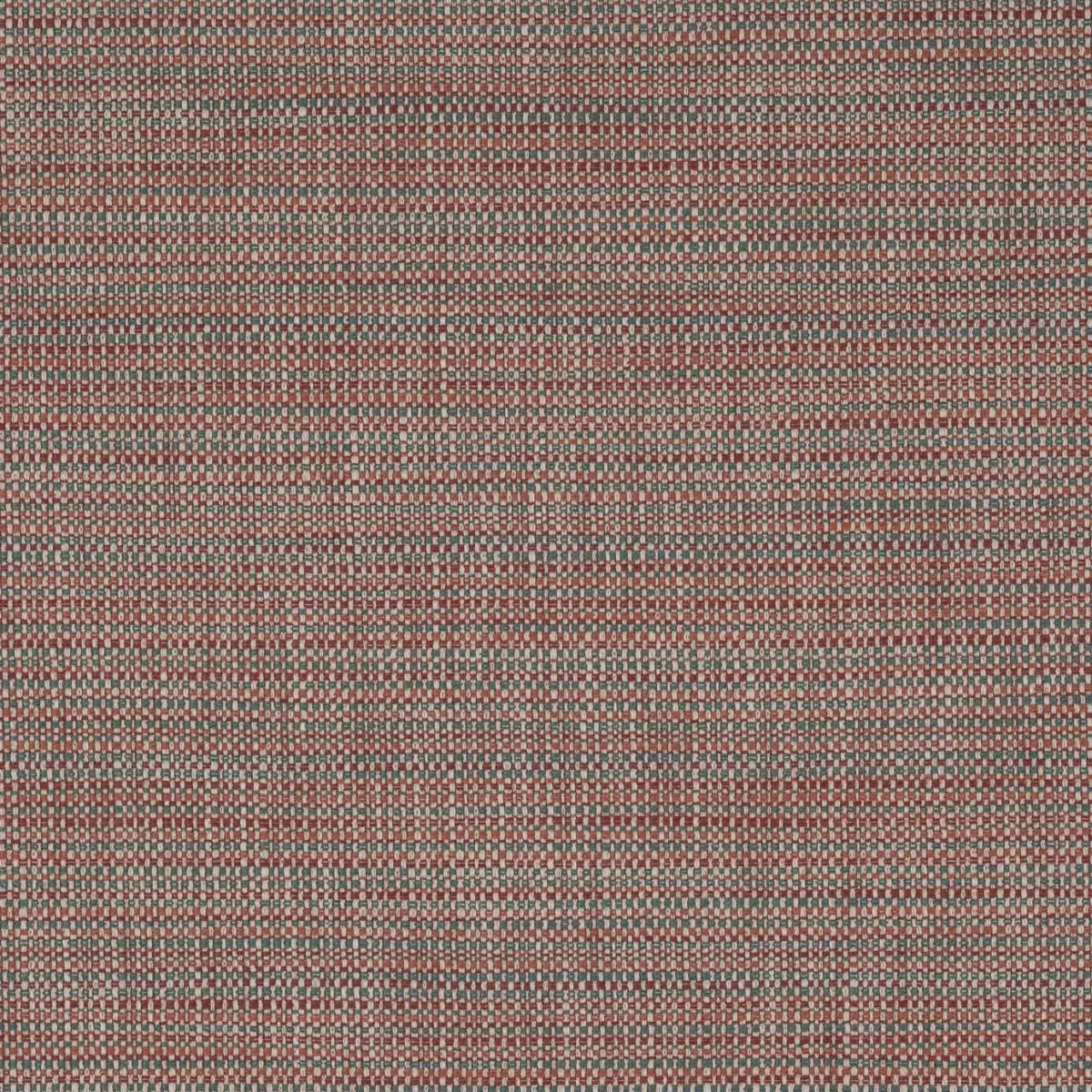 Lewin Fabric - Red / Teal by brown striped woven fabric from Jane Churchill