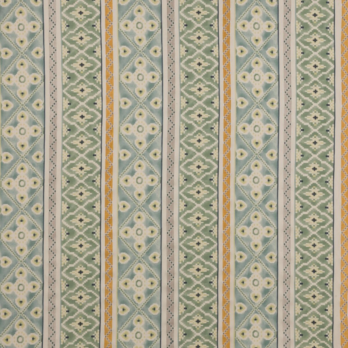Capel Fabric - Aqua by blue contemporary embroideried fabric from Jane Churchill
