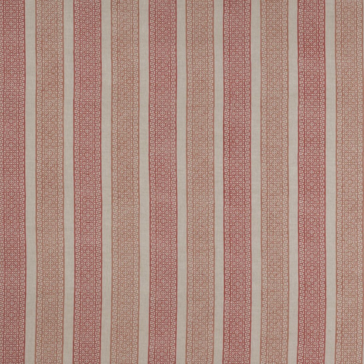 Hester Fabric - Red by red striped linen fabric from Jane Churchill
