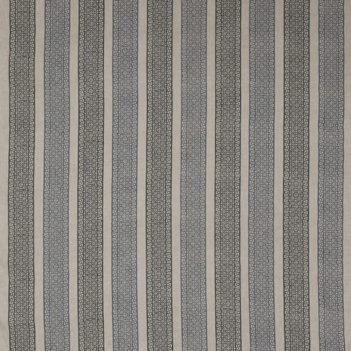 Hester Fabric - Indigo by blue striped linen fabric from Jane Churchill