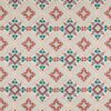 blue geometric embroideried fabric from Jane Churchill