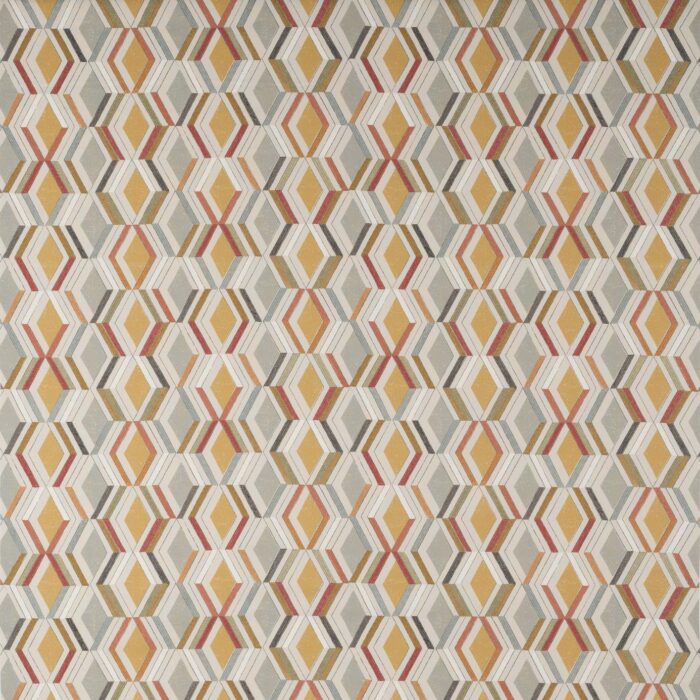 Luna Fabric - Ochre / Grey swatch