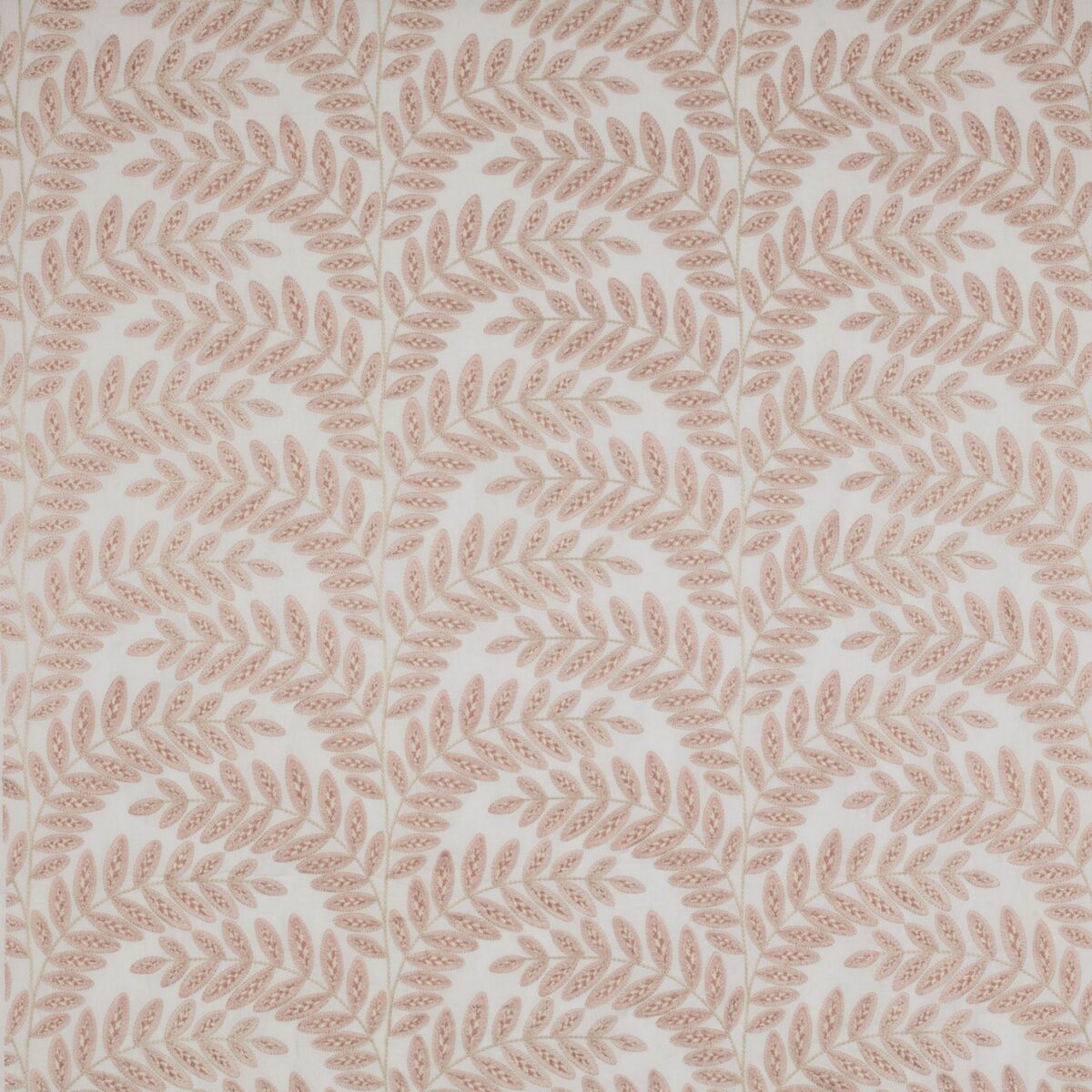 Bryony Fabric - Pink by pink botanical embroideried fabric from Jane Churchill