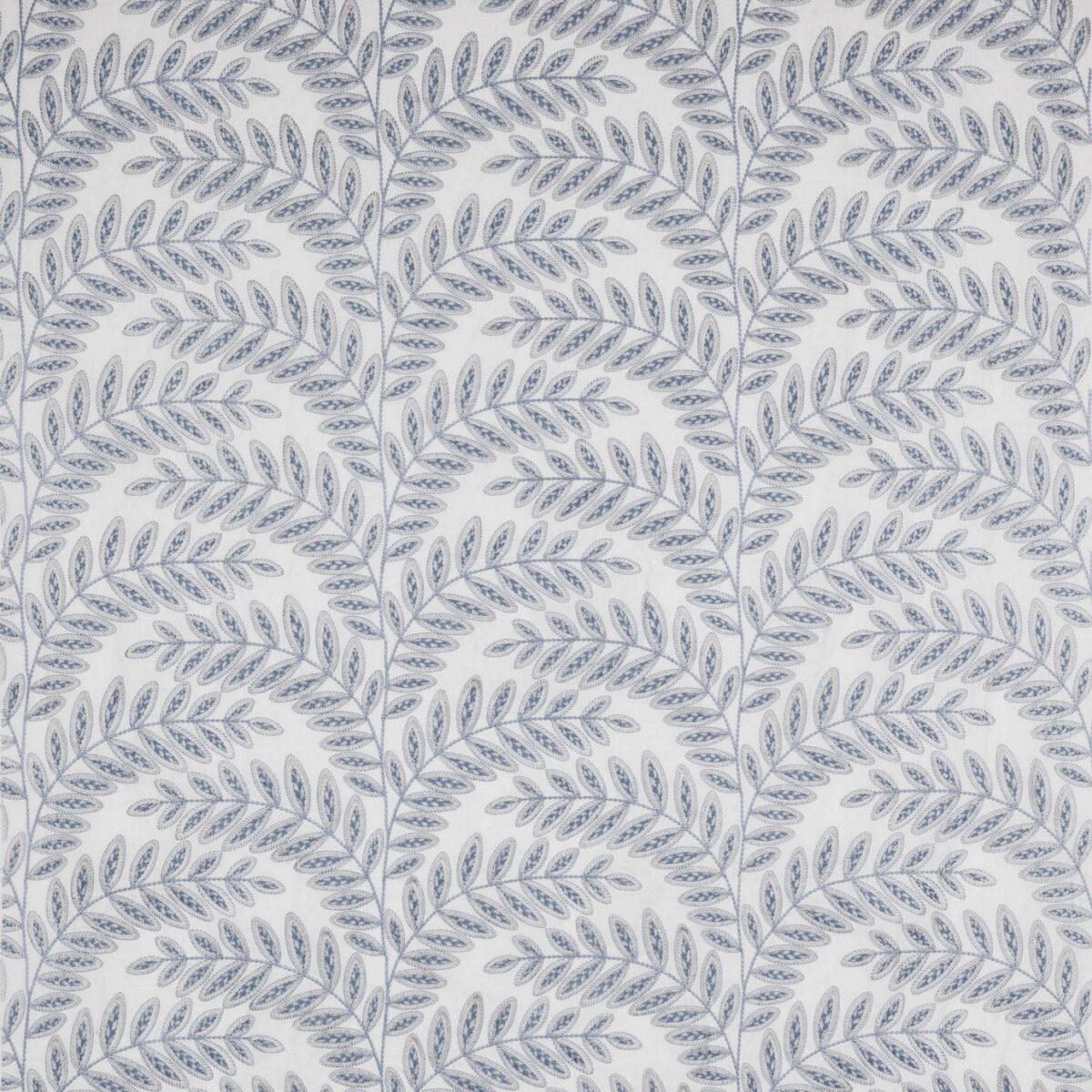Bryony Fabric - Blue by blue botanical embroideried fabric from Jane Churchill