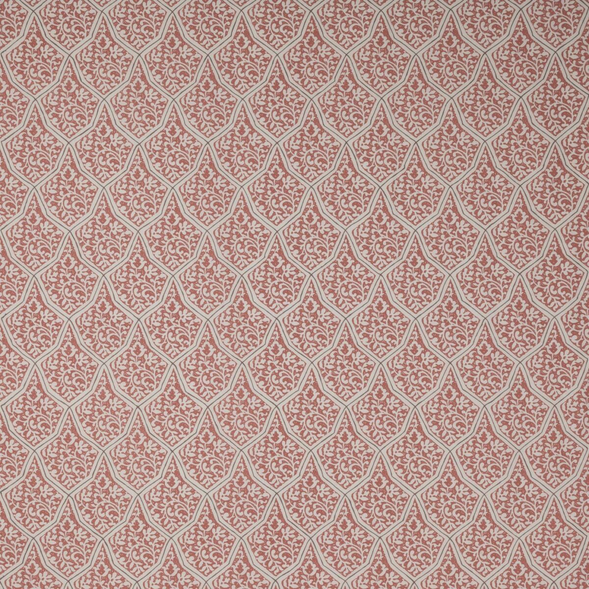 Hillier Fabric - Red by red botanical embroideried fabric from Jane Churchill