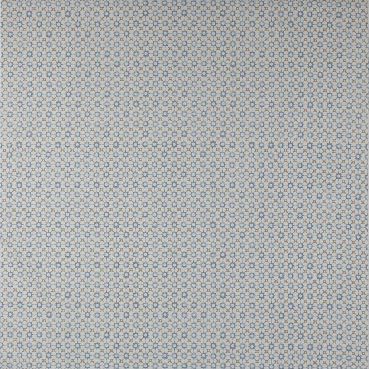Tassi Fabric - Soft Blue by blue geometric cotton fabric from Jane Churchill