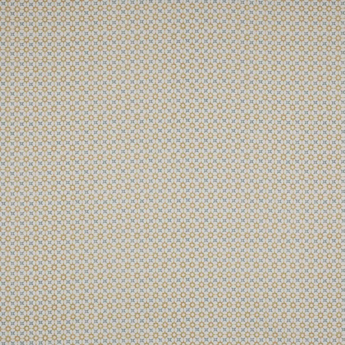 Tassi Fabric - Yellow / Aqua by blue geometric cotton fabric from Jane Churchill