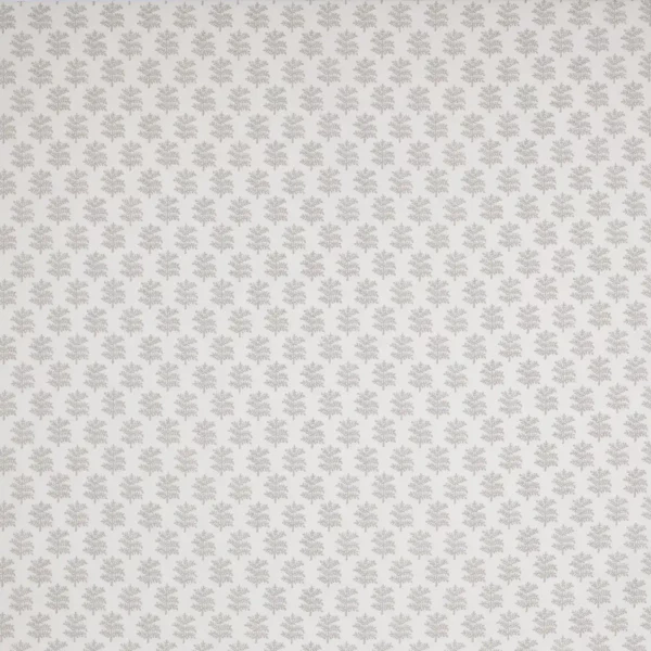 Rowan Fabric - Grey by black-grey botanical cotton fabric from Jane Churchill