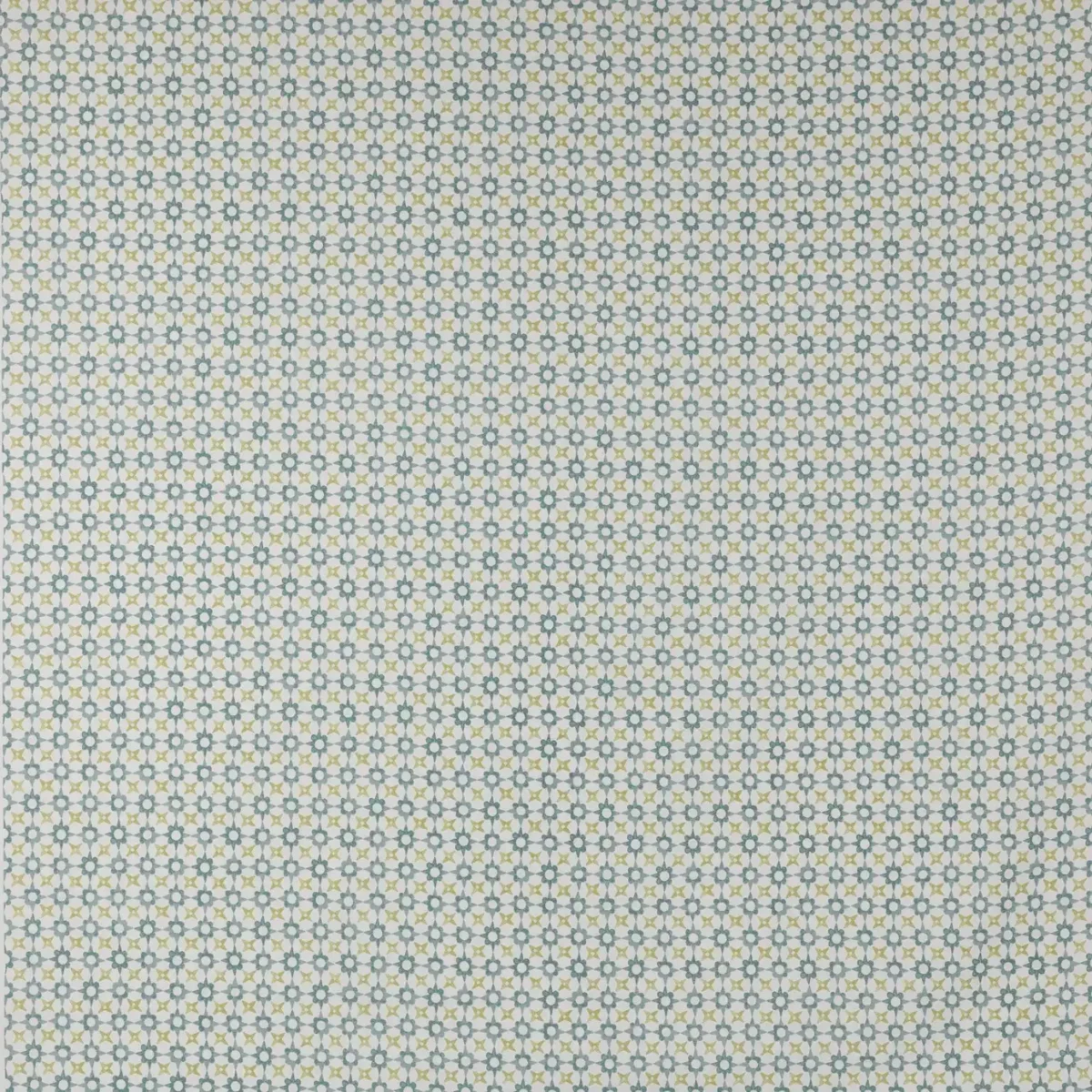 Tassi Fabric - Aqua by blue geometric cotton fabric from Jane Churchill