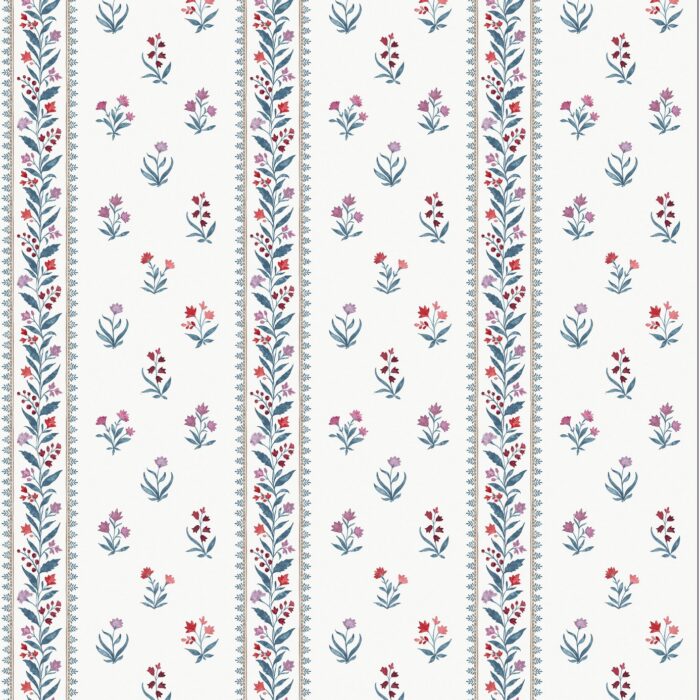 Petit Dapuri Fabric - Blue /  Red – Blue / Red swatch