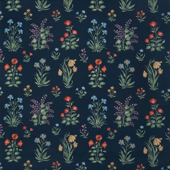 Dapuri Fabric - Indigo / Multi swatch