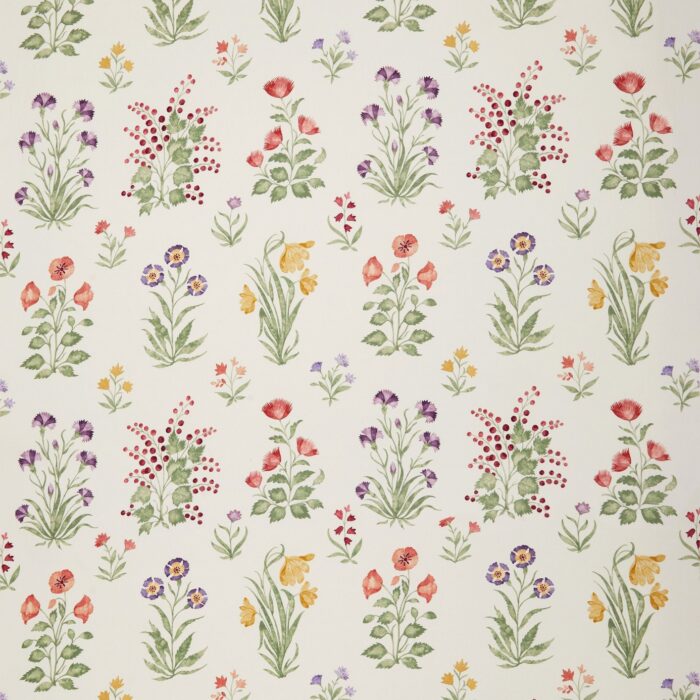 Dapuri Fabric - Sage / Coral swatch