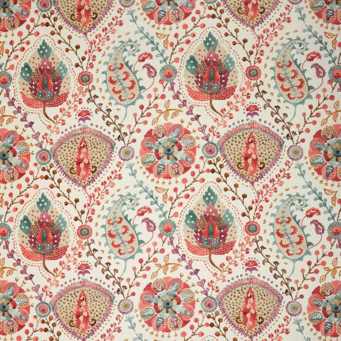 Majorelle Fabric - Red / Teal swatch