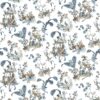 blue botanical linen fabric from Nina Campbell