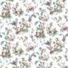 green botanical linen fabric from Nina Campbell