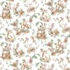 orange botanical linen fabric from Nina Campbell