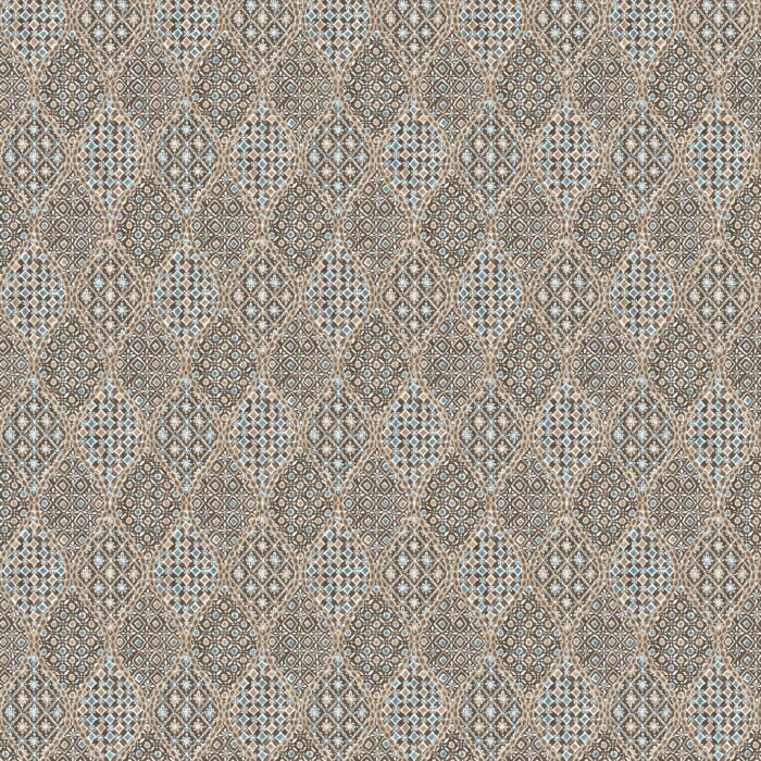 Coudreau Fabric - Chocolate /  Blue – Chocolate / Blue swatch