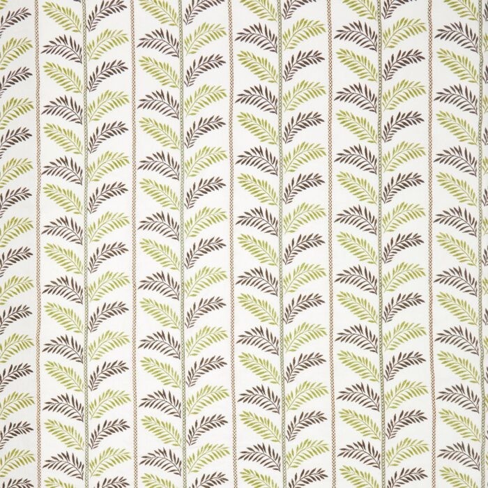 Plumier Fabric - Green /  Chocolate – Green / Chocolate swatch