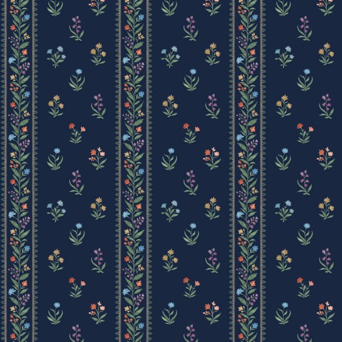 Petit Dapuri Fabric - Indigo /  Multi – Indigo / Multi swatch