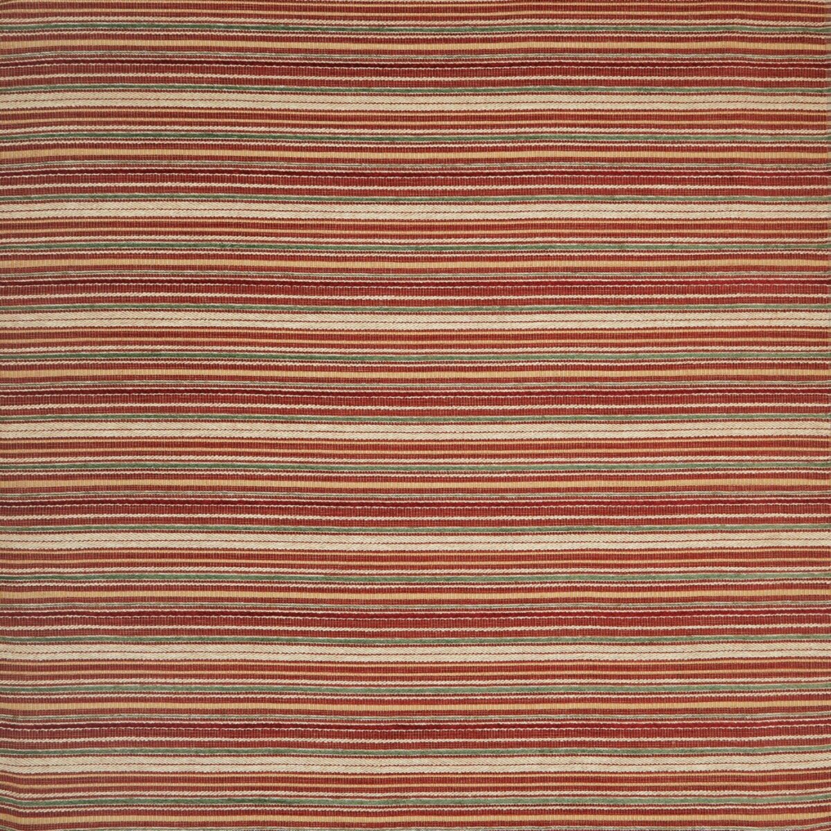 Bergeret Fabric - Coral by orange striped velvet-chenille fabric from Nina Campbell