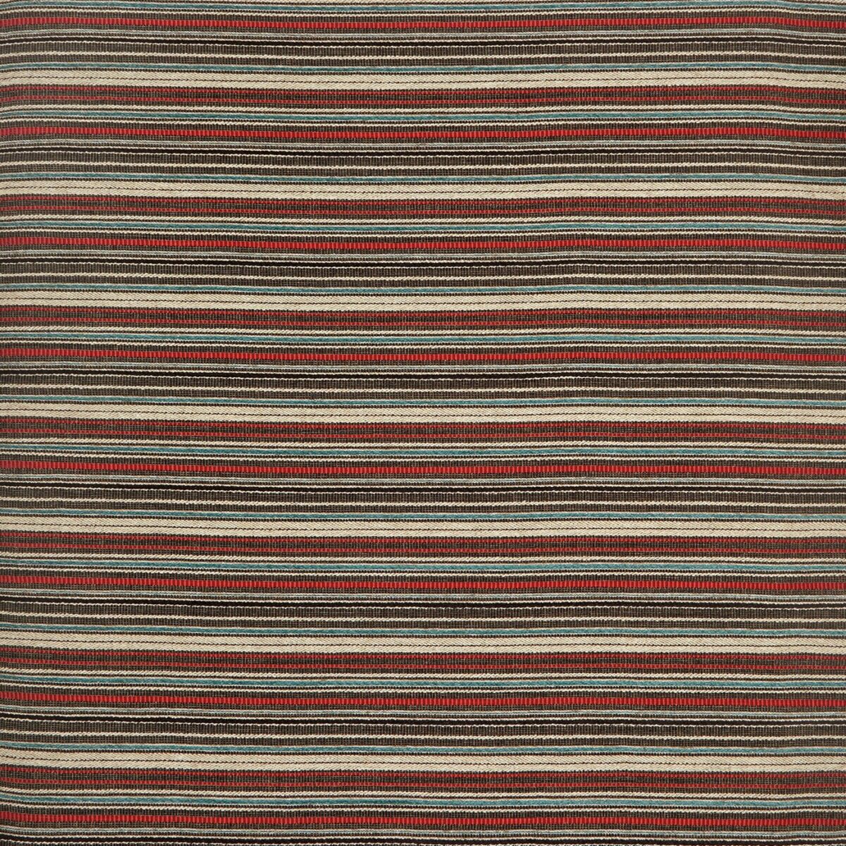 Bergeret Fabric - Chocolate by red striped velvet-chenille fabric from Nina Campbell