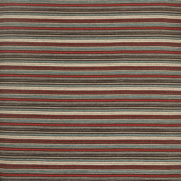 Bergeret Fabric - Chocolate by red striped velvet-chenille fabric from Nina Campbell