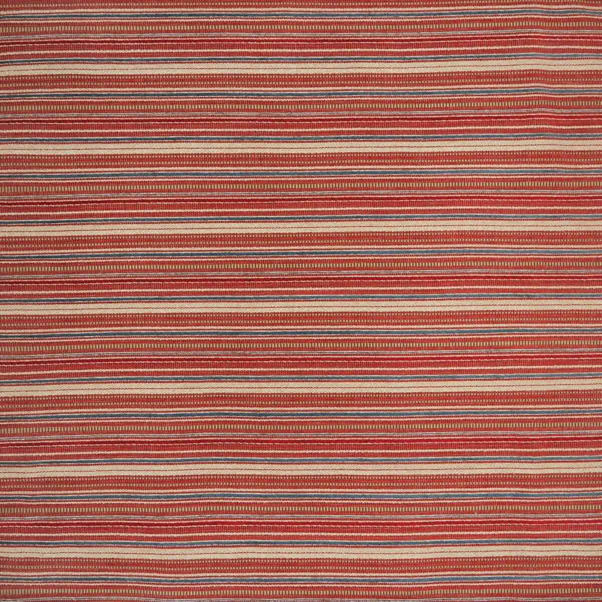 Bergeret Fabric - Red / Blue by red striped velvet-chenille fabric from Nina Campbell