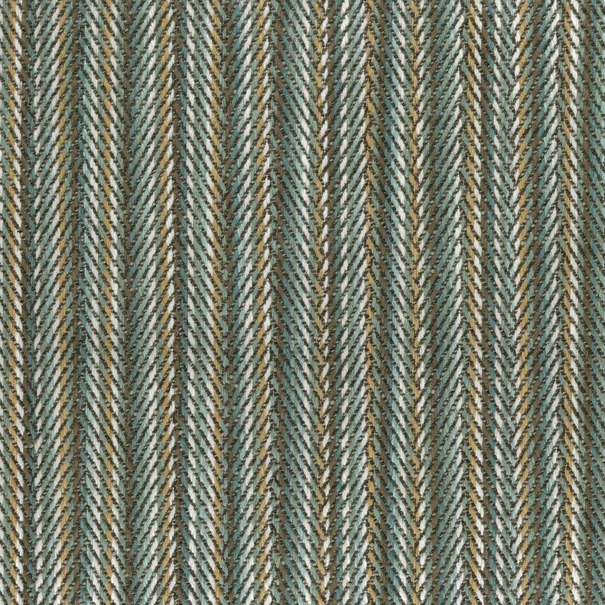 Balaine Fabric - Aqua / Taupe by green striped woven fabric from Nina Campbell