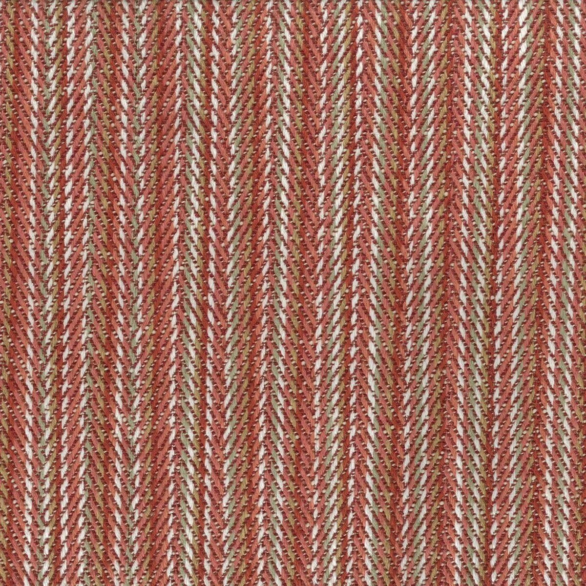 Balaine Fabric - Coral by red striped woven fabric from Nina Campbell