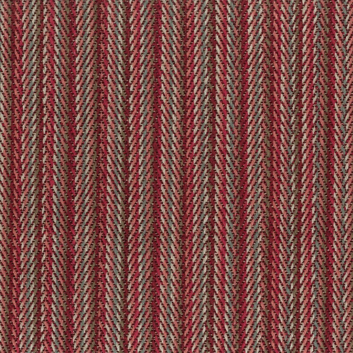 Balaine Fabric - Red / Blue by red striped woven fabric from Nina Campbell