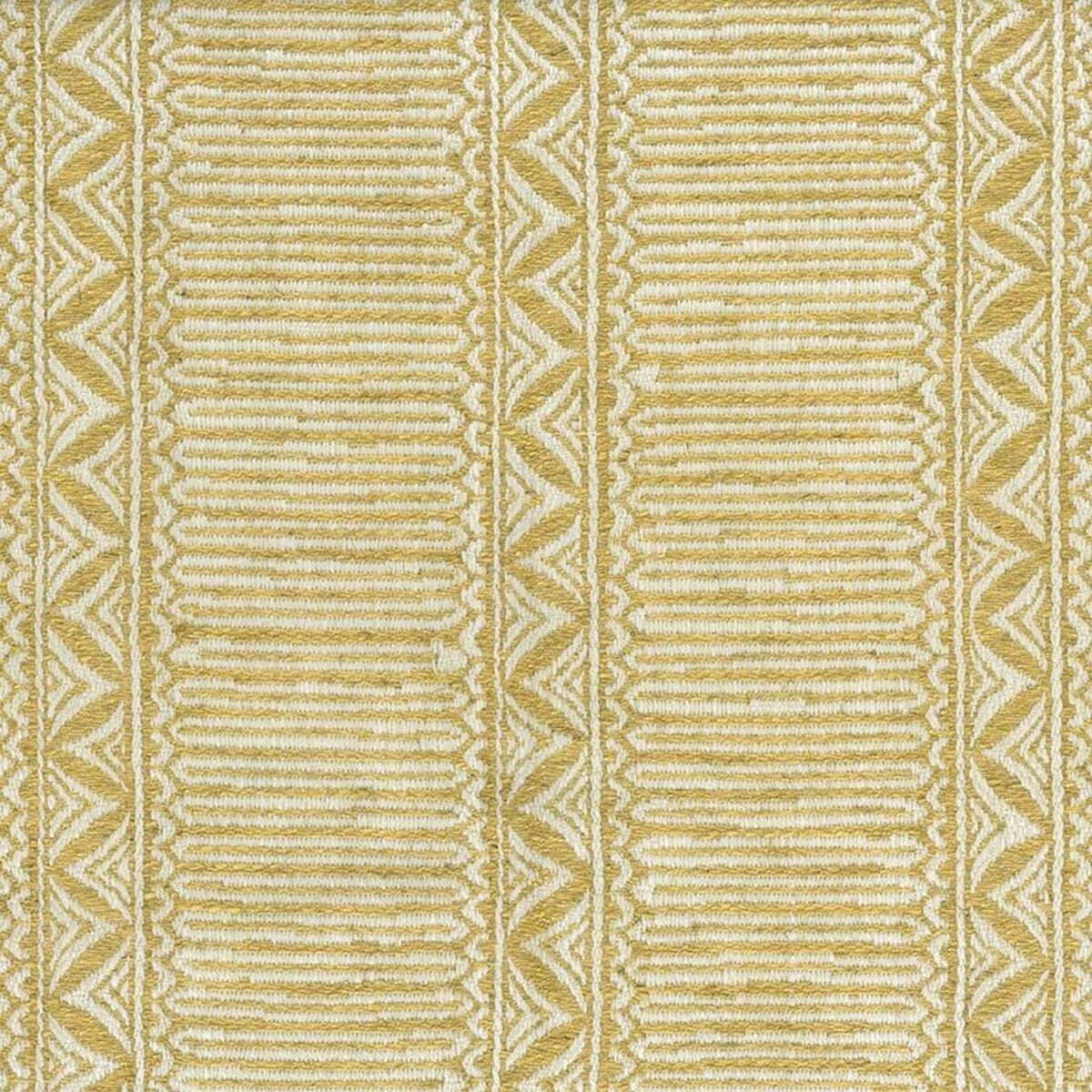 Bansuri Fabric - Yellow by yellow striped woven fabric from Nina Campbell