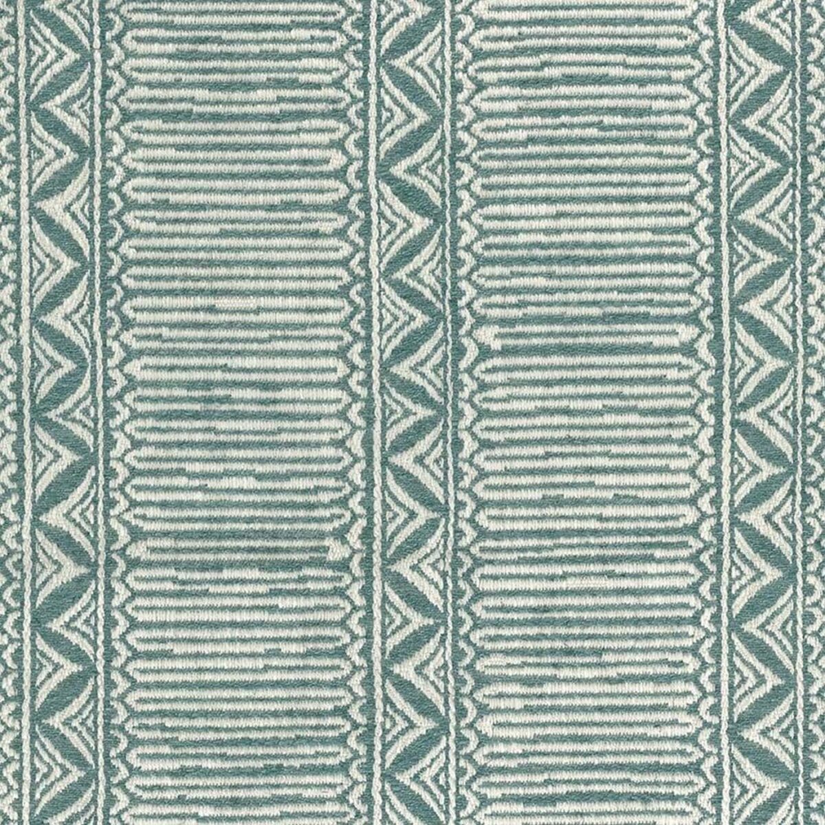 Bansuri Fabric - Aqua by blue striped woven fabric from Nina Campbell