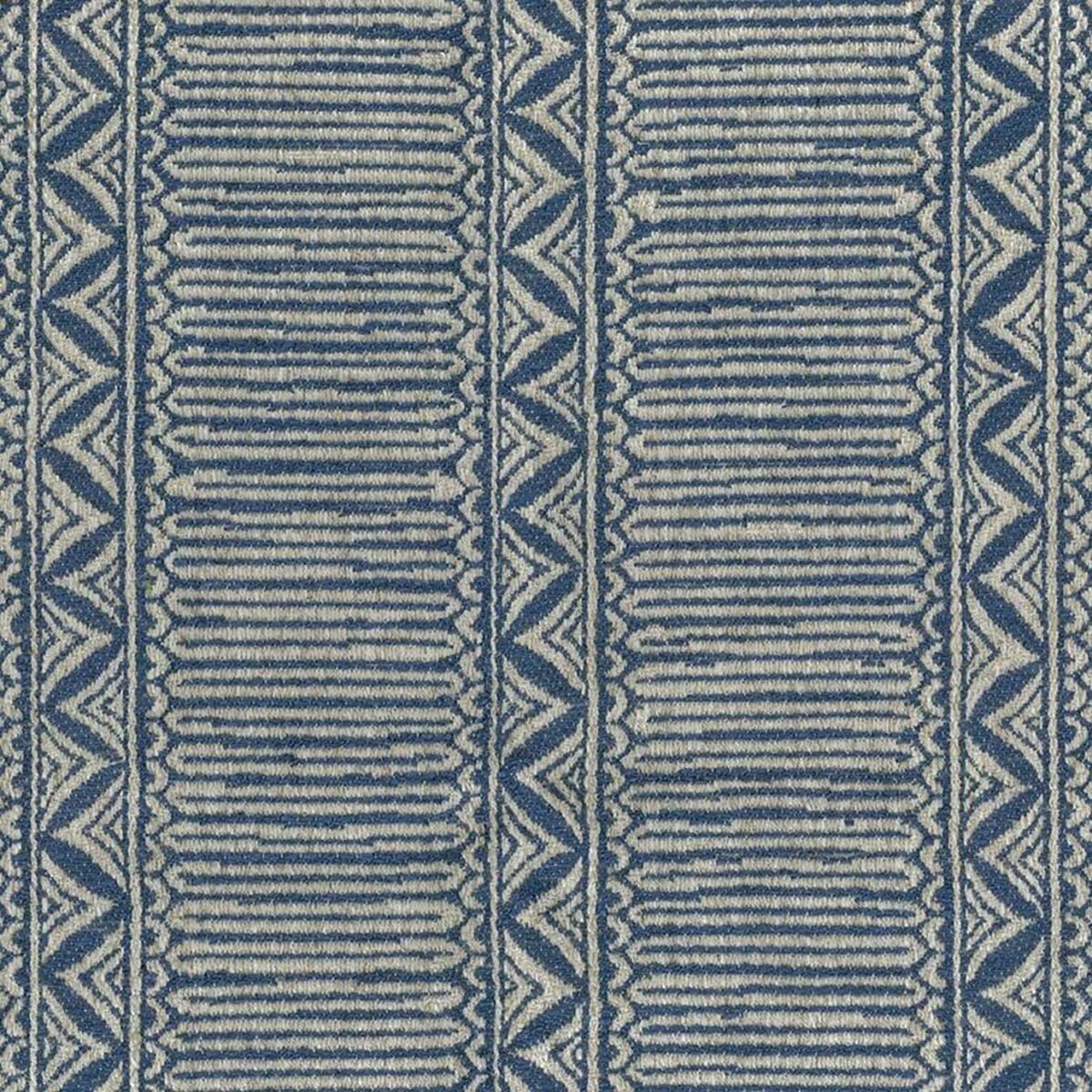 blue striped woven fabric from Nina Campbell