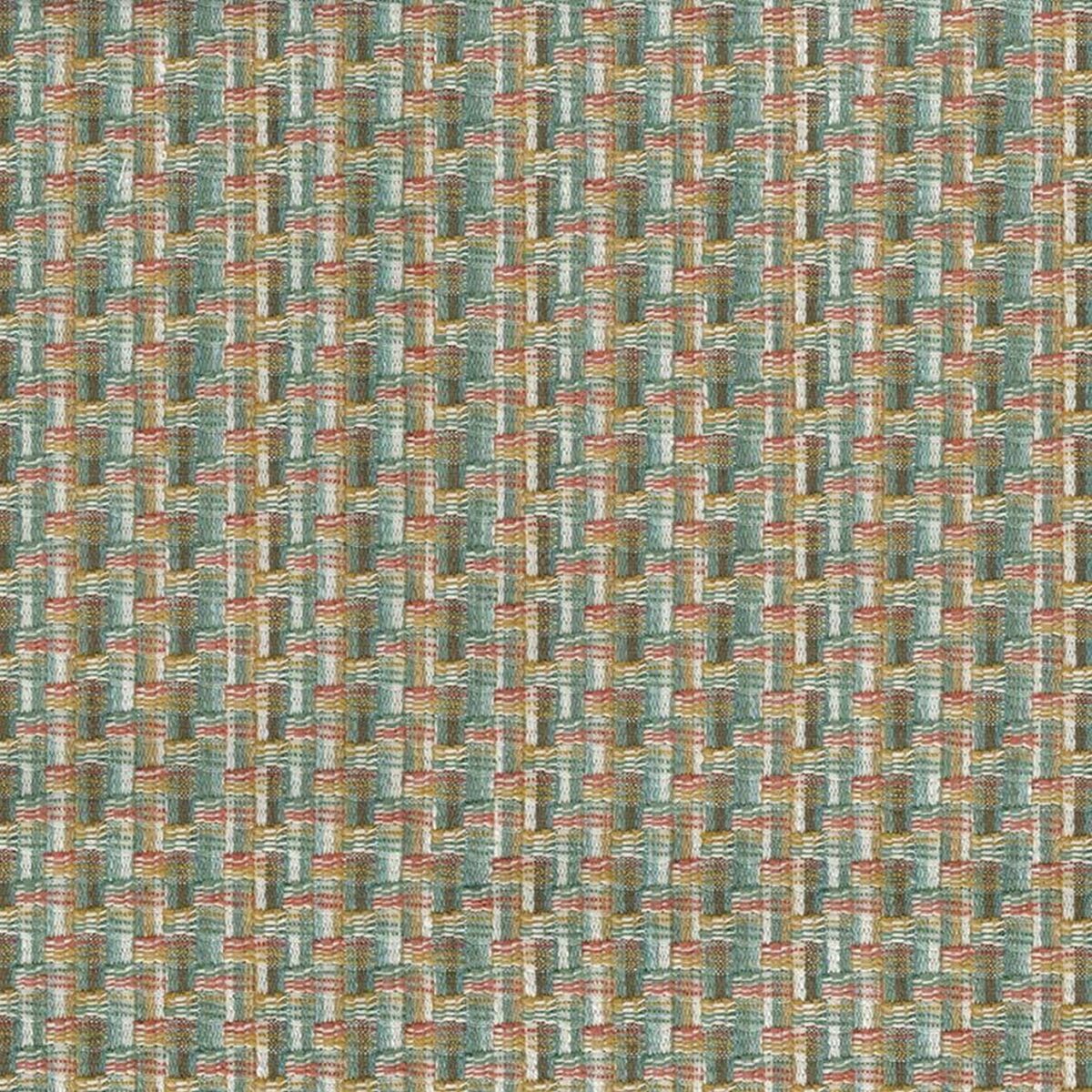 green geometric woven fabric from Nina Campbell