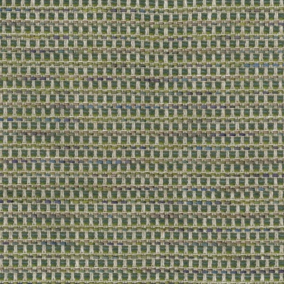 green geometric velvet-chenille fabric from Nina Campbell
