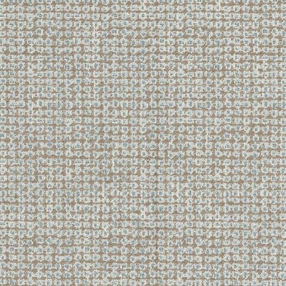 Lavani Fabric - Beige / Aqua by blue geometric woven fabric from Nina Campbell