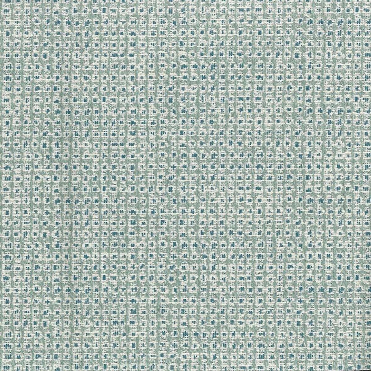 Lavani Fabric - Aqua / Teal by blue geometric woven fabric from Nina Campbell