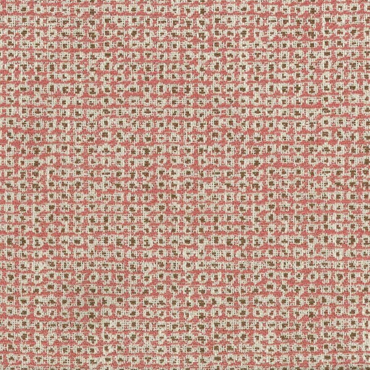 Lavani Fabric - Coral / Chocolate by orange geometric woven fabric from Nina Campbell