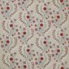 red botanical embroideried fabric from Nina Campbell