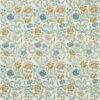blue botanical embroideried fabric from Nina Campbell