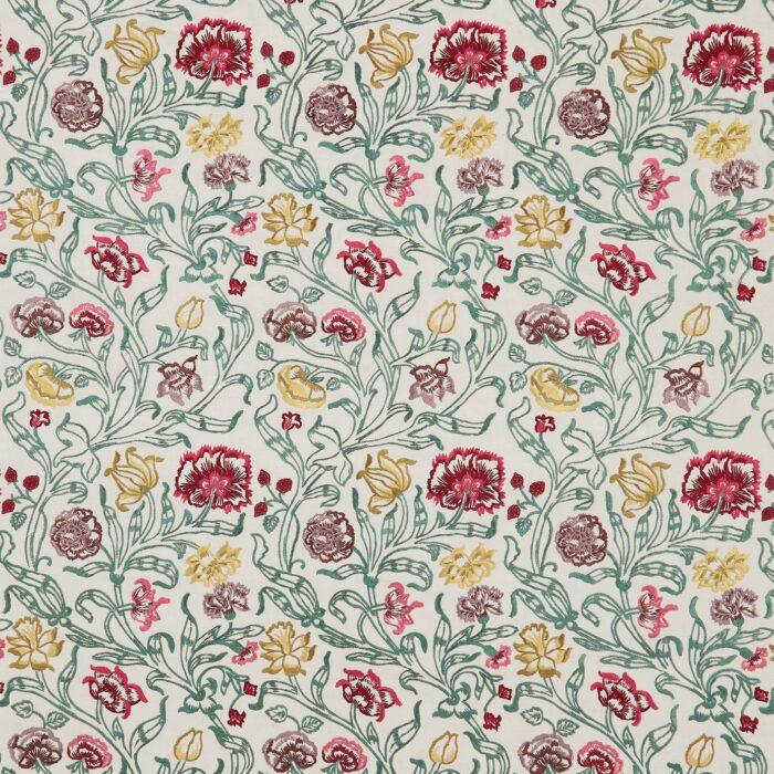Chabot Fabric - Red / Teal /  Amethyst – Red / Teal / Amethyst swatch