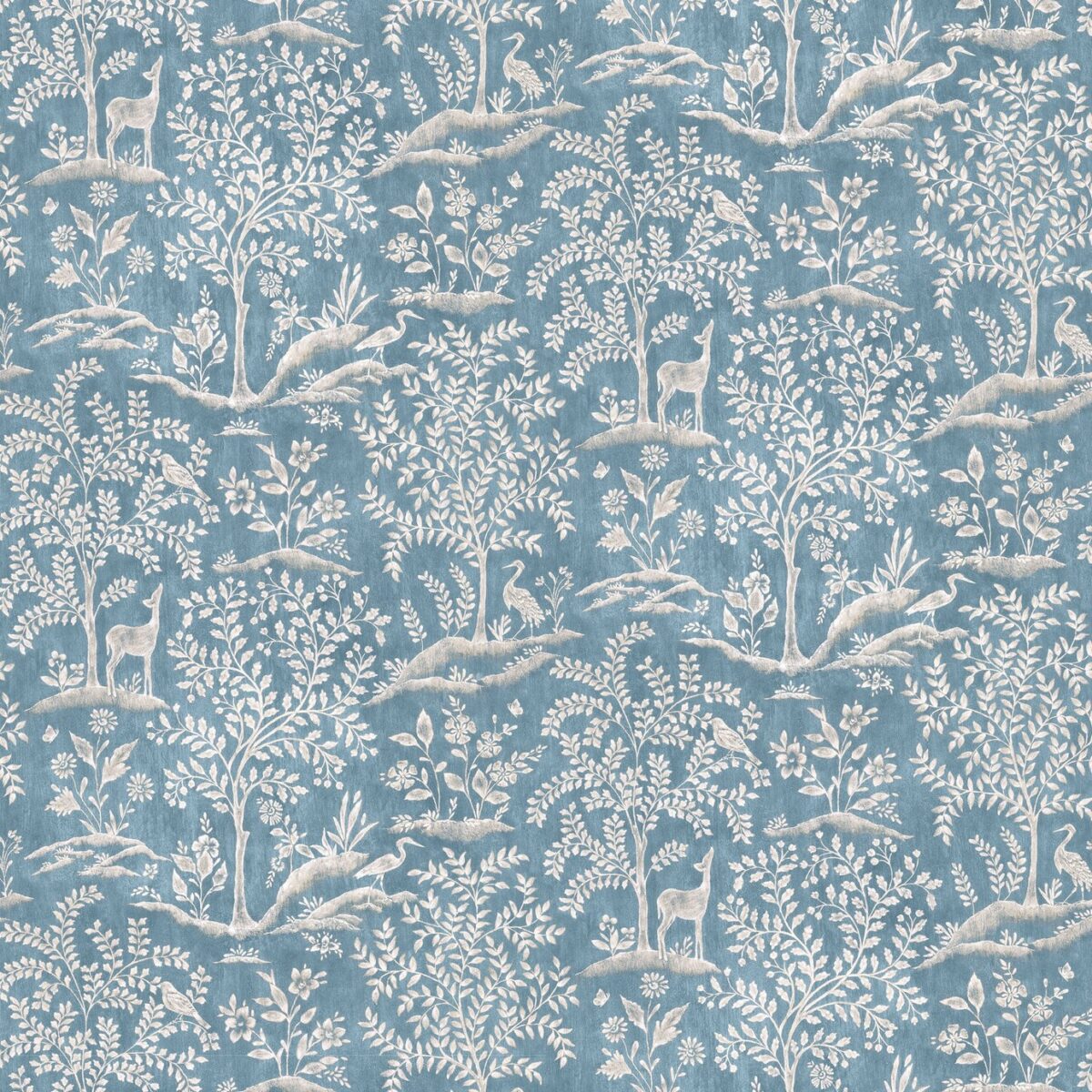 blue animal printed fabric from Nina Campbell